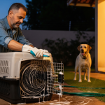 como limpar uma caixa de transporte para cachorro